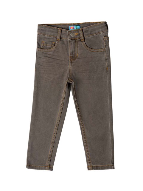 

Kid Studio Boys Brown Custom Slim Fit Solid Chinos