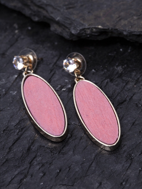 

Stoln Pink Contemporary Drop Earrings