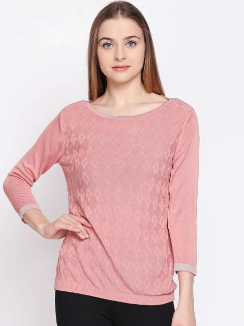 

Annabelle by Pantaloons Women Pink Solid Cardigan Sweater