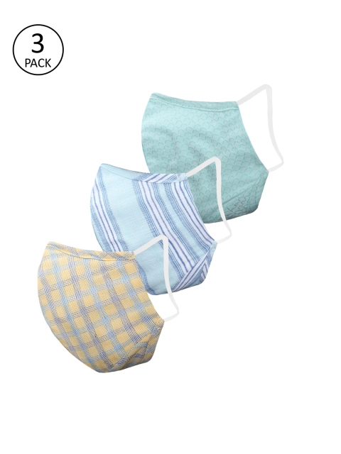 

Peter England Men Assorted Pack of 3 3-Ply Cloth Mask