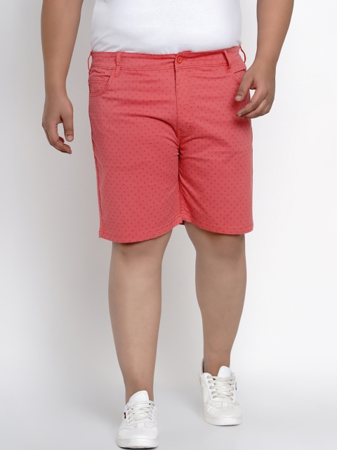 

John Pride Men Pink Printed Regular Fit Chino Shorts