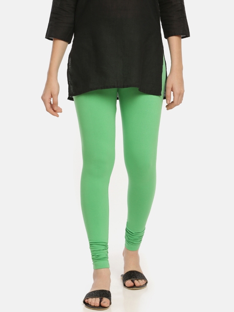 

Zelen Women Green Solid Churidar-Length Leggings