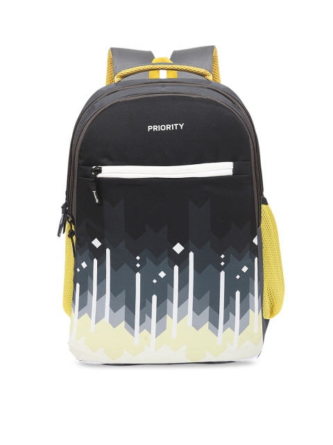 

Priority Boys Grey & Yellow Graphic Backpack