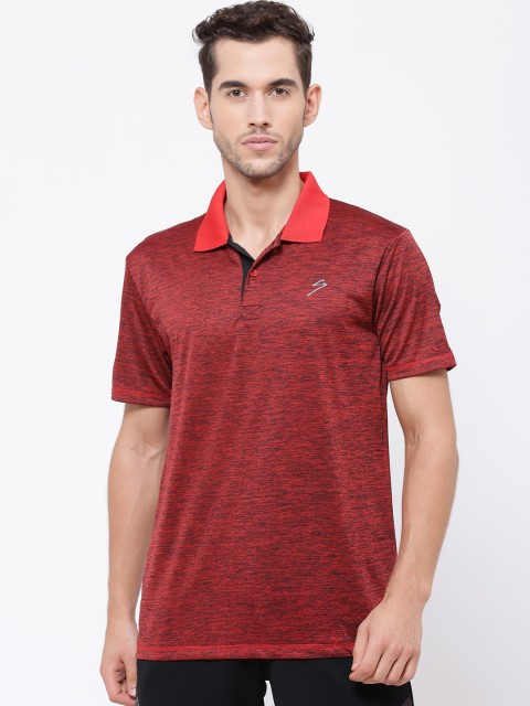 

SG Men Red Solid Polo Collar Sports T-shirt