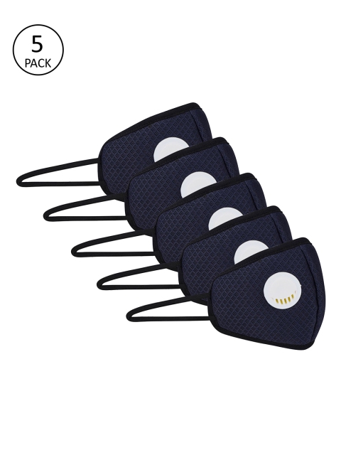

Fresh Filter Unisex 5 Pcs 6-Ply Anti Bacterial Valved Masks, Blue