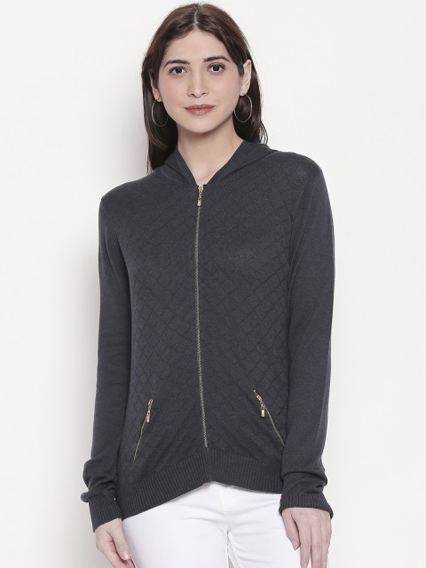 

Manola Women Charcoal Grey Self Design Top