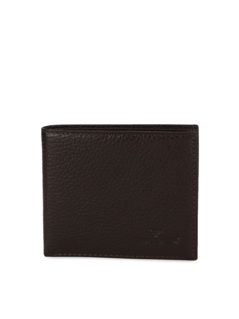 

Daniel Klein Men Black Solid Leather Two Fold Wallet