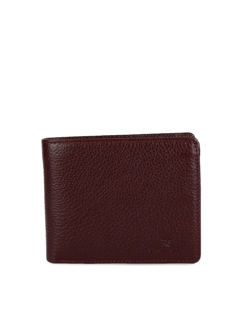 

Daniel Klein Men Brown Solid Two Fold Leather Wallet