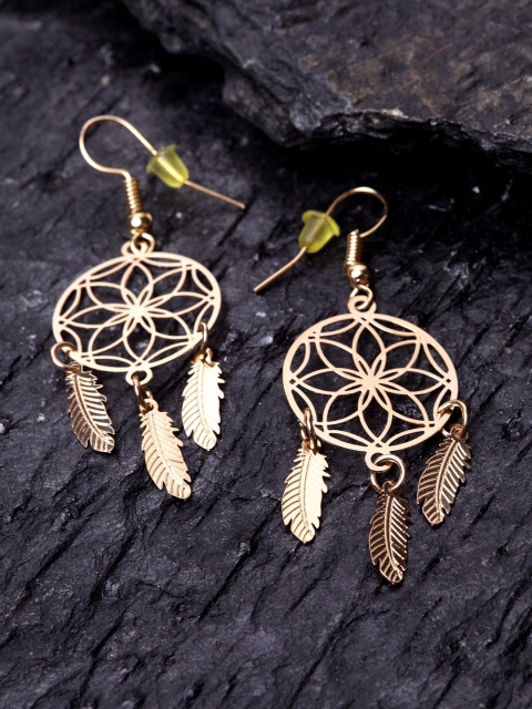 

Stoln Gold-Toned Circular Drop Earrings