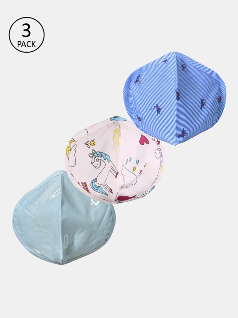 

Chitwan Mohan Kids 3 Pcs Assorted 2 Ply Reusable Cloth Masks