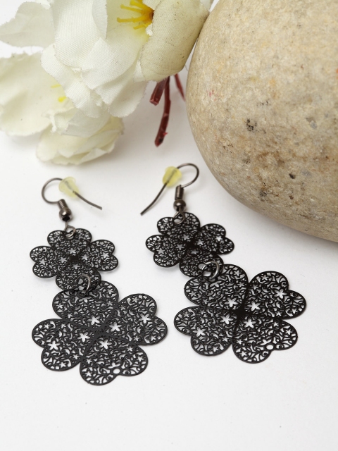 

Stoln Black Contemporary Drop Earrings