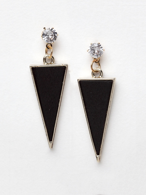 

Stoln Black Triangular Drop Earrings