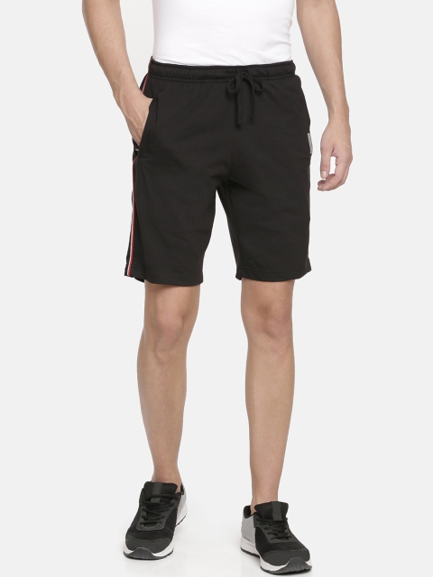 

Macroman M-Series Men Black Solid Regular Fit Sports Shorts