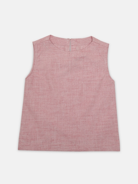 

Zotw Unisex Kids Pink Khadi Kurta