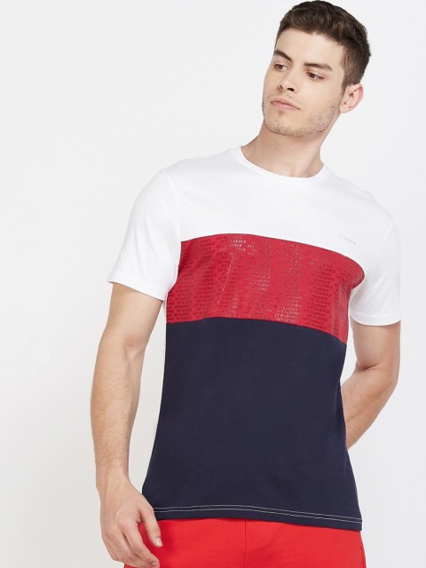 

Kappa Men White Colourblocked Round Neck T-shirt