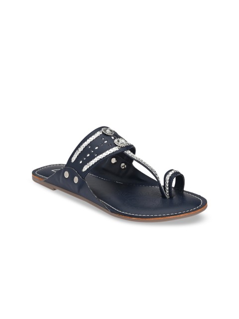 

Zebba Women Blue Embellished One Toe Flats