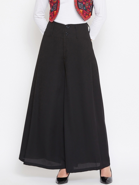 

TULIP 21 Women Black Stunner Flared Solid Parallel Trousers
