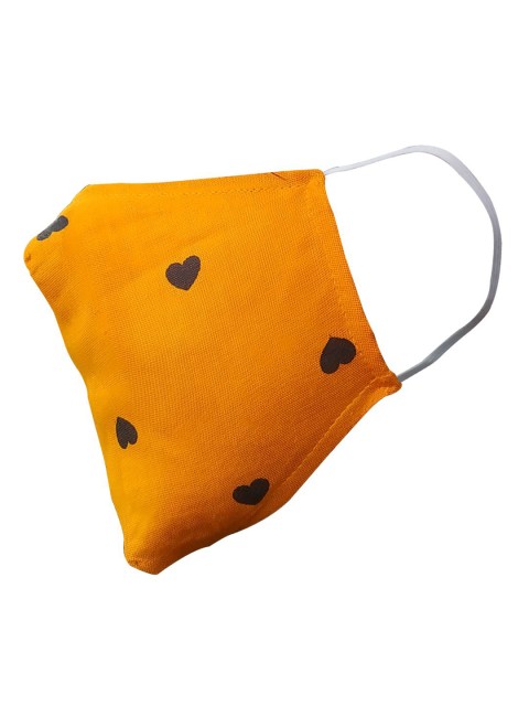 

nestroots Unisex Yellow Printed 2-Ply Reusable Cloth Mask