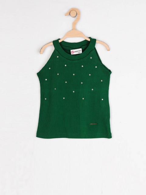 

Peppermint Girls Green Embellished Tank Top