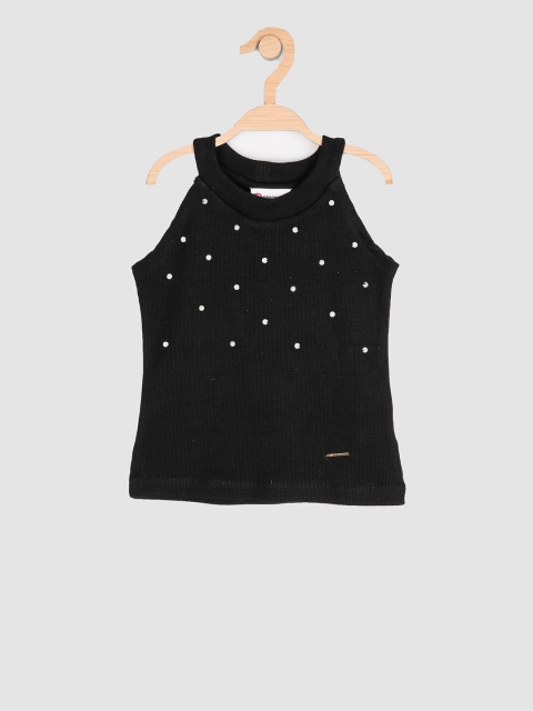 

Peppermint Girls Black Embellished Top