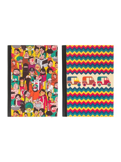 

Chumbak Multicolored Set of 2 People of India Notebook, Multi