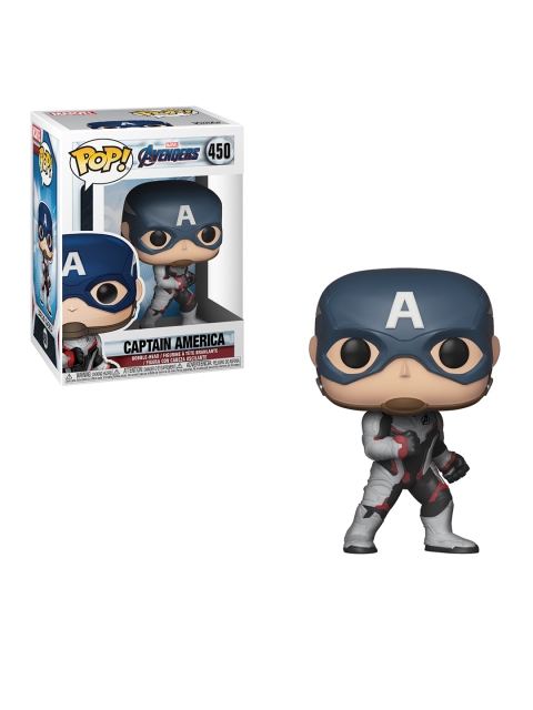 

Funko Blue & Grey Avengers Endgame Captain America Bobblehead Collectible 450