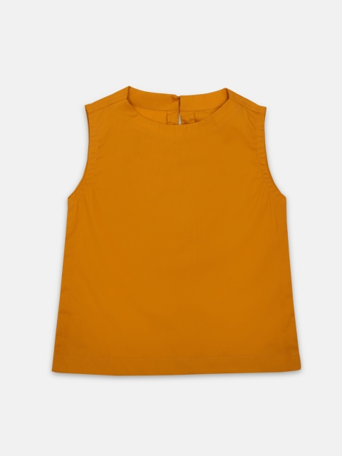 

Zotw Unisex Kids Yellow Solid Straight Kurta