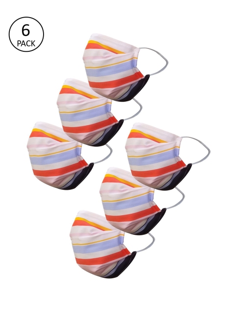 

nestroots Unisex Pack Of 6 2-Ply Reusable Cloth Mask, White