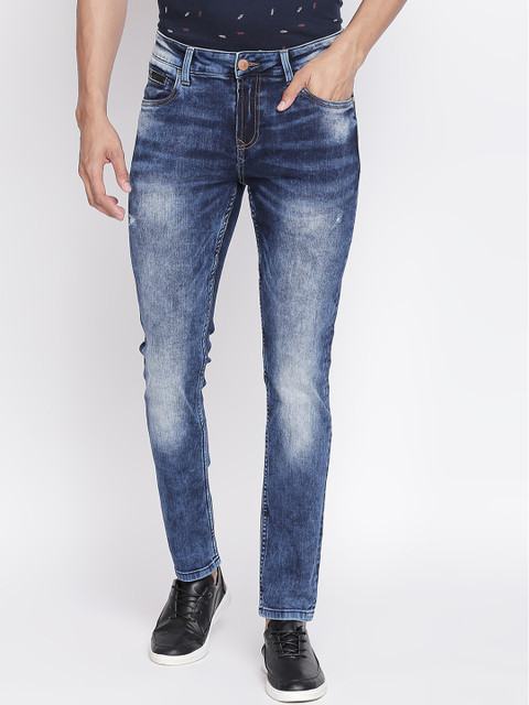 

SF JEANS by Pantaloons Men Blue Skinny Fit Low-Rise Clean Look Jeans
