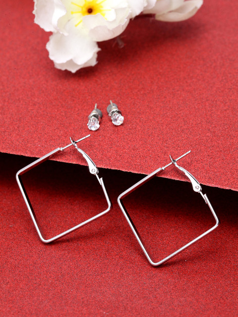 

Stoln Silver-Plated Geometric Hoop Earrings