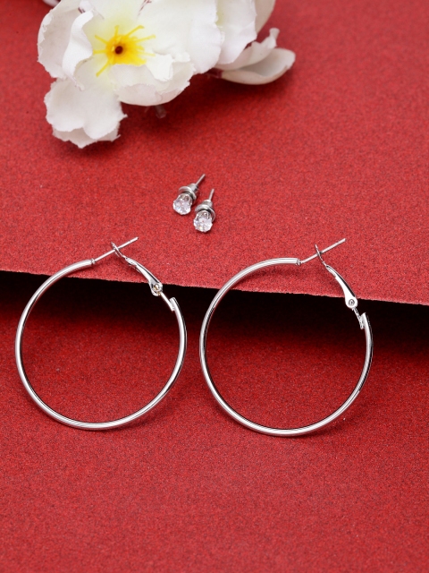 

Stoln Silver-Plated Circular Hoop Earrings