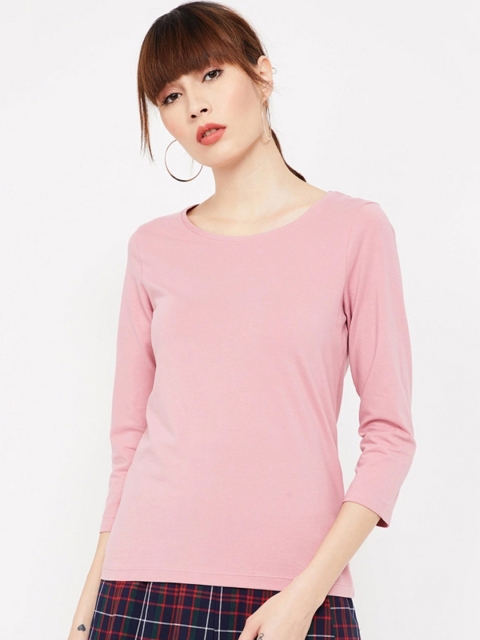 

Bossini Women Pink Solid Top