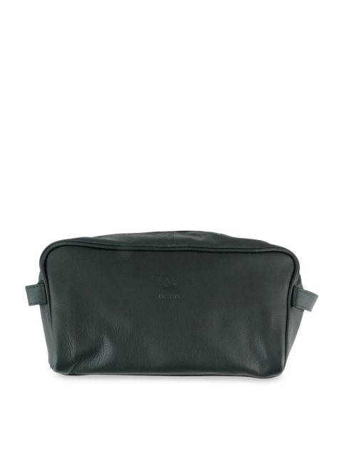 

Kara Men Ted Olive Green Solid Travel Leather Toiletry Kit