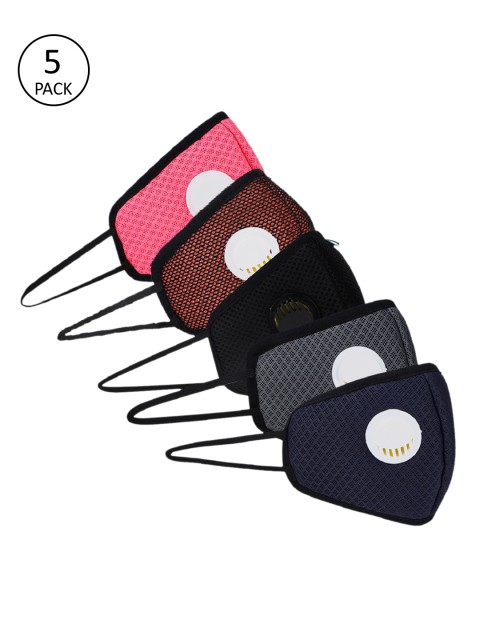 

Fresh Filter Unisex Pack Of 5 6-Ply Protective Valved Outdoor Mask, Pink