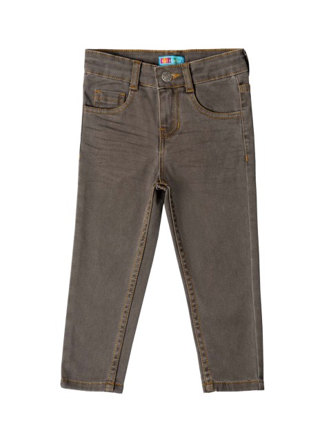

Kid Studio Boys Brown Custom Slim Fit Solid Chinos