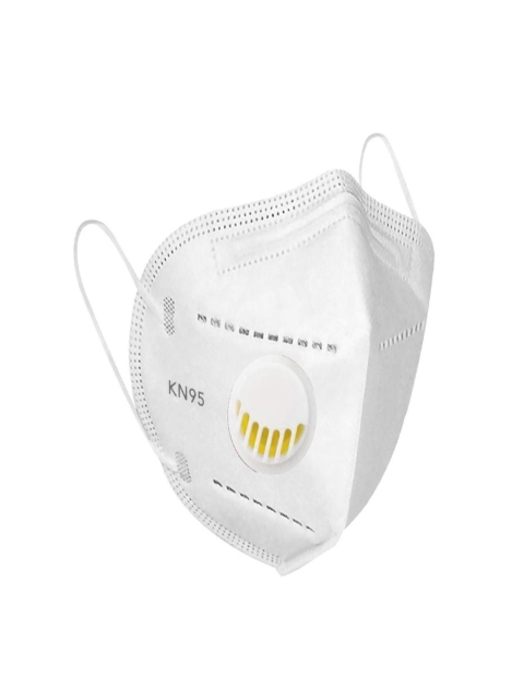 

OOMPH Unisex White 5-Ply Anti-Pollution KN95 Valved Masks