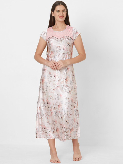 

Sweet Dreams Pink Floral Printed Nightdress