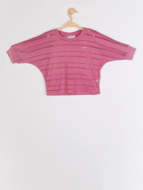 

Peppermint Girls Pink Striped Knitted Top