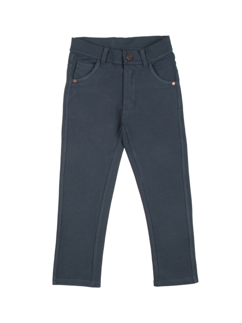 

Cherokee Girls Navy Blue Solid Regular Trousers