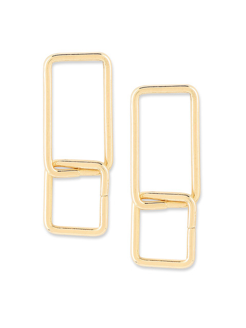 

20Dresses Gold-Toned Square Drop Earrings