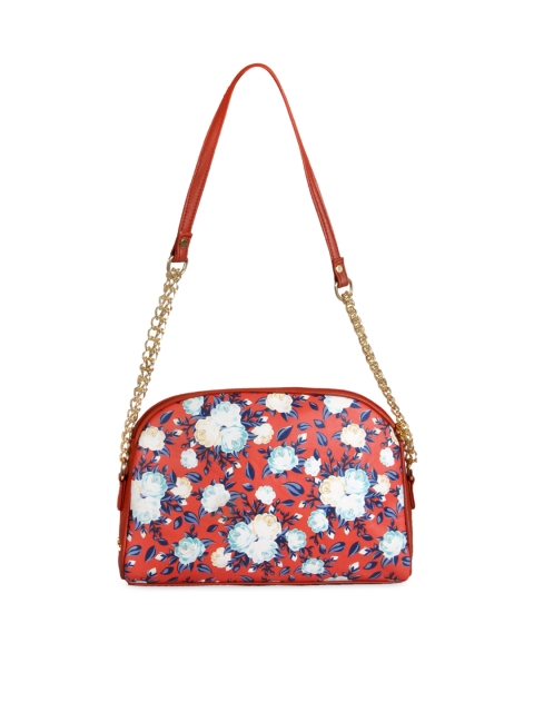 

OsaiZ Red & White Floral Print Sling Bag