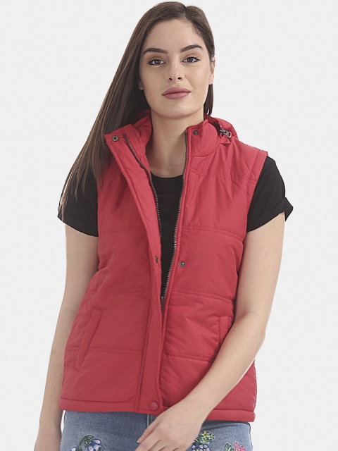 

Cherokee Women Red Solid Padded Jacket