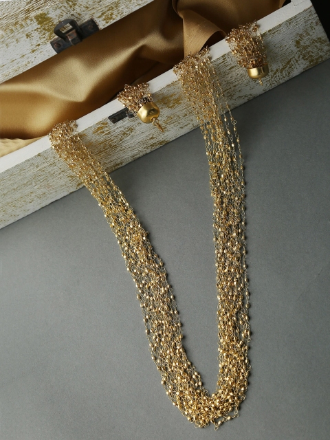 

Infuzze Women Gold-Toned Statement Layered Necklace