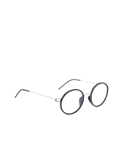 

MARC LOUIS Unisex Black Solid Full Rim Round Frames