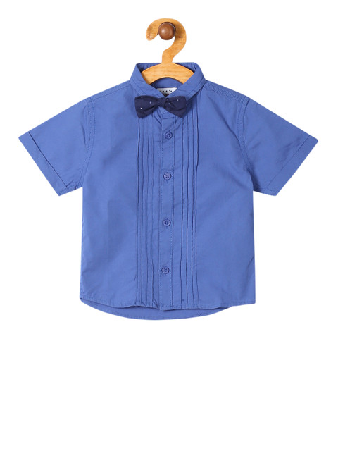 

Donuts Boys Blue Regular Fit Solid Casual Shirt