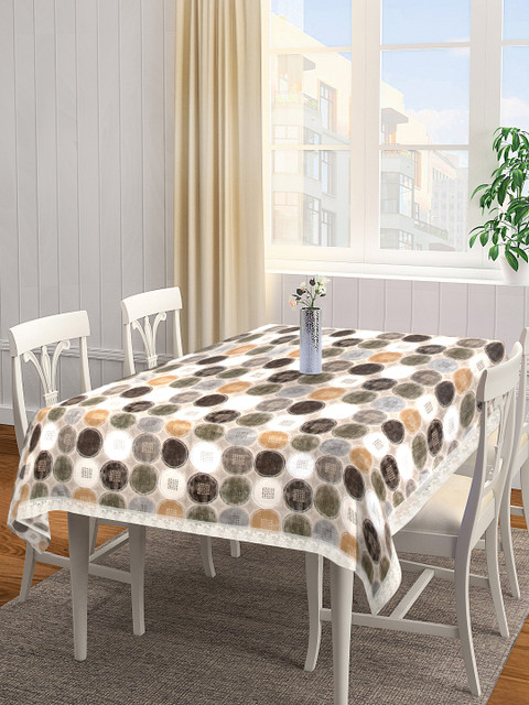 

Clasiko Grey & Green Geometric Print 6-Seater PVC Table Cover
