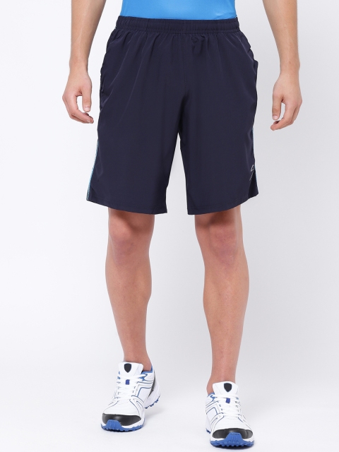 

SG Men Navy Blue Solid Regular Fit Sports Shorts