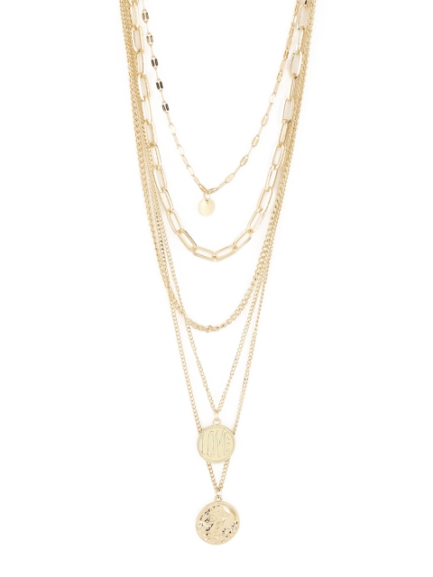 

20Dresses Gold-Toned Statement Layered Metal Necklace