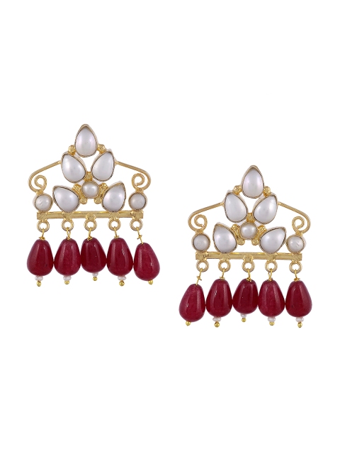 

Silvermerc Designs Gold-Toned & White Quirky Studs