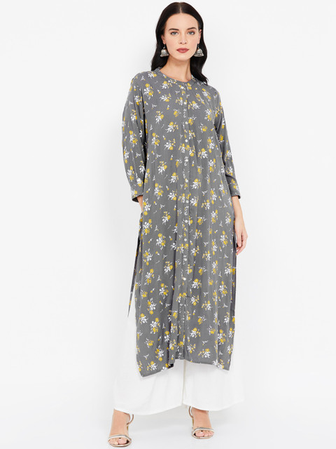 

Melange by Lifestyle Women Grey Printed Kurtis